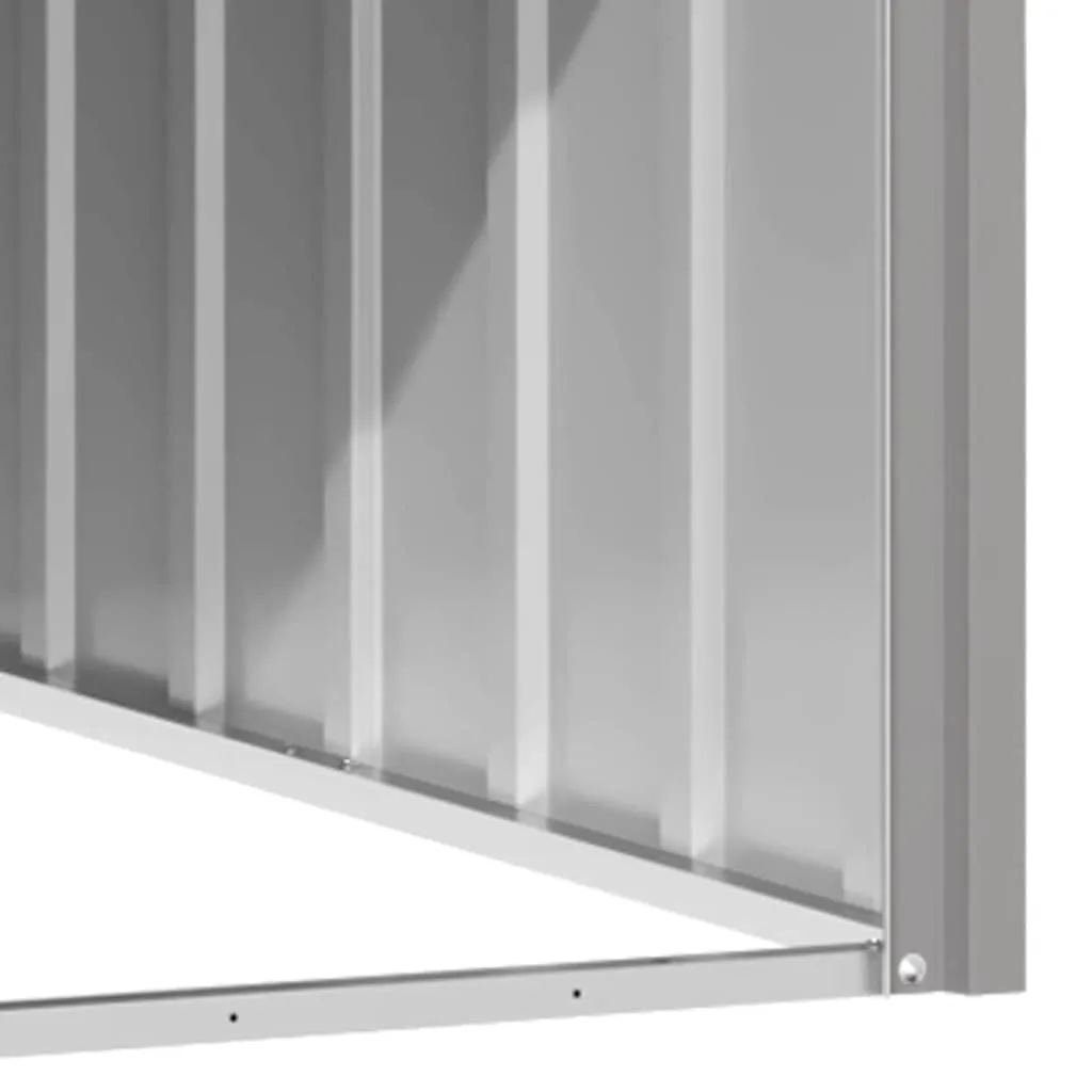 vidaXL Casetta per Cani grigio 116,5x153x81,5 cm Acciaio Zincato - immagine 5