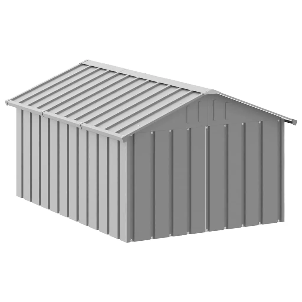 vidaXL Casetta per Cani grigio 116,5x153x81,5 cm Acciaio Zincato - immagine 8
