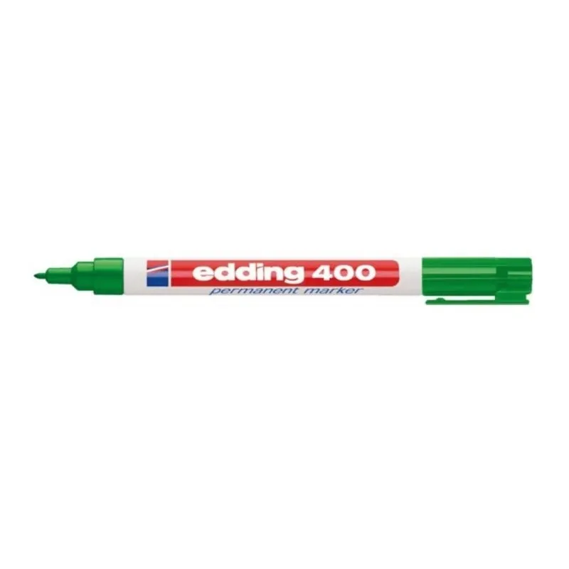 Marcatori permanenti Edding 400 Verde Plastica 1 mm 10 pezzi - immagine 1