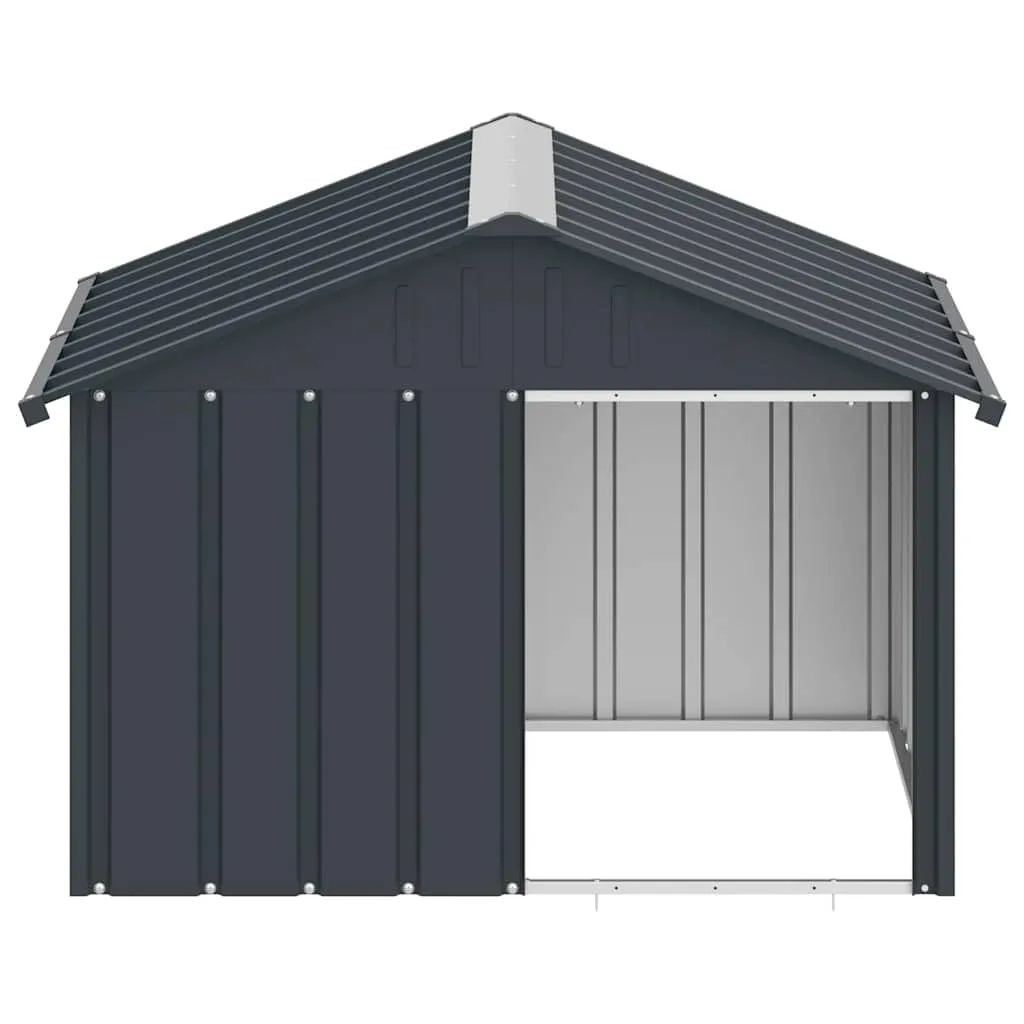 vidaXL Casetta per Cani Antracite 116,5x103x81,5 cm Acciaio Zincato - immagine 6