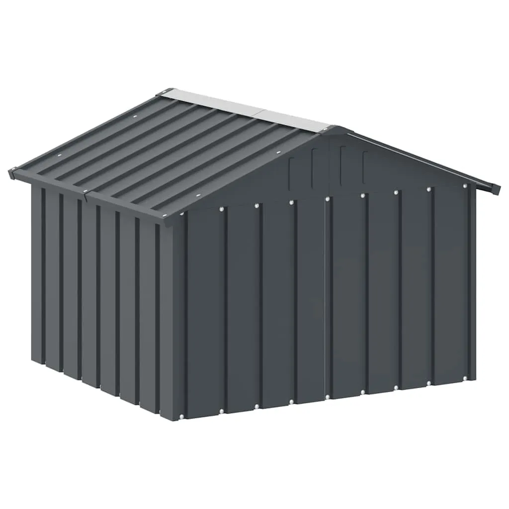 vidaXL Casetta per Cani Antracite 116,5x103x81,5 cm Acciaio Zincato - immagine 8