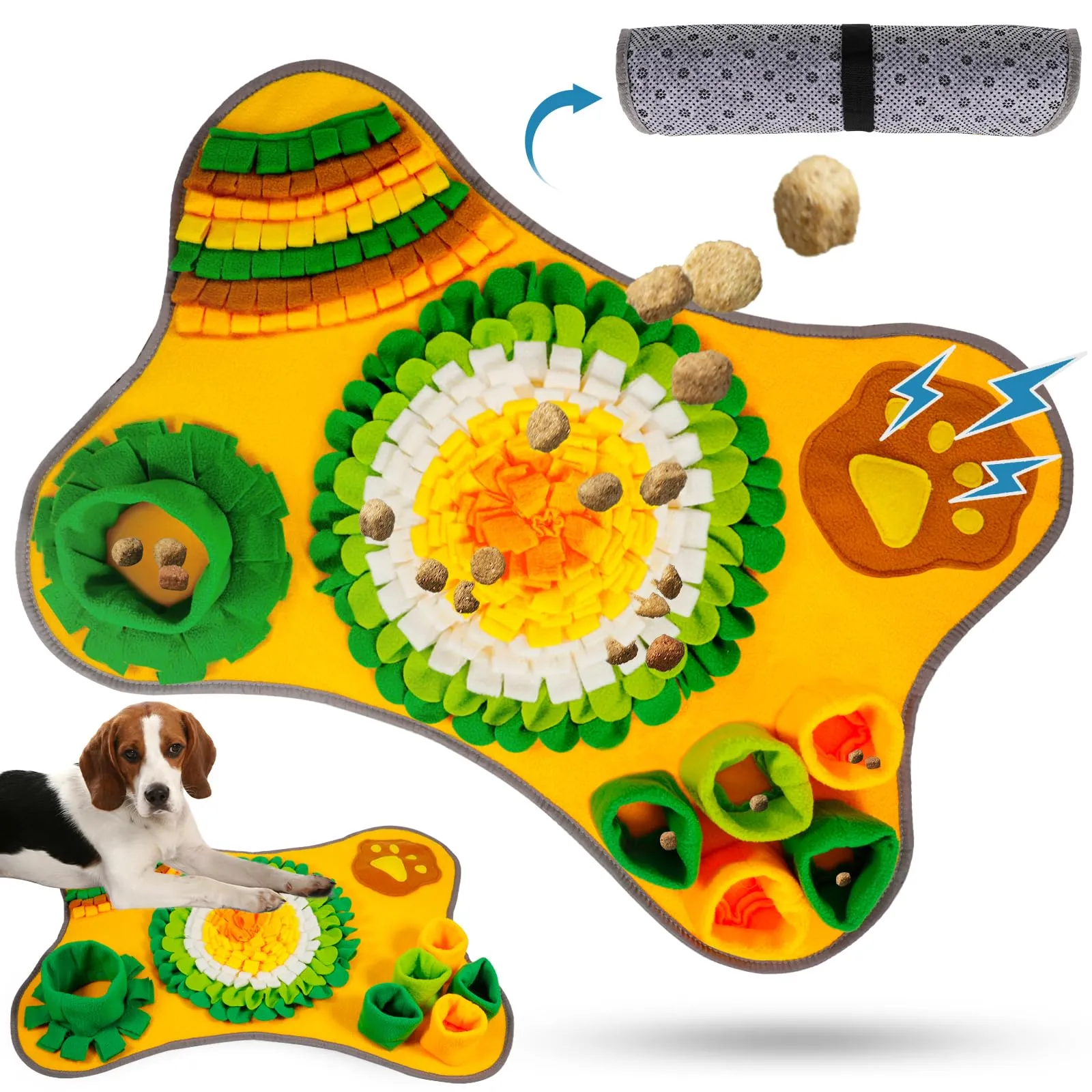 POWZOO Tappetino Olfattivo Cane,Tapis Ricerca e Gioco,Lavabile, Pieghevole - immagine 1