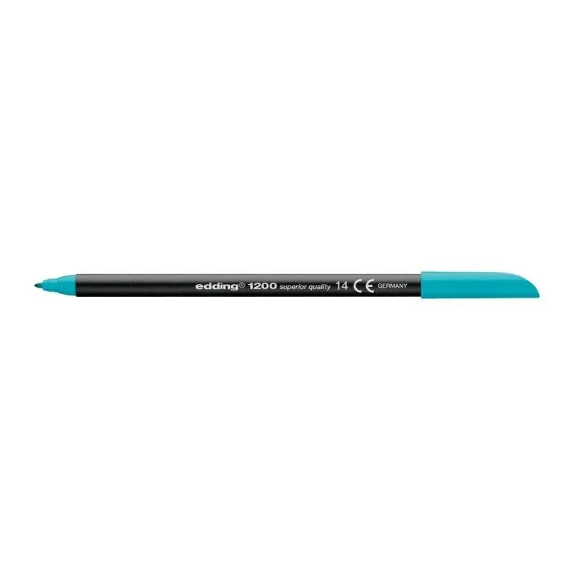 Pennarello a Fibra Edding 1200 Punta Tonda 0.5 mm Blu Turchese - immagine 1