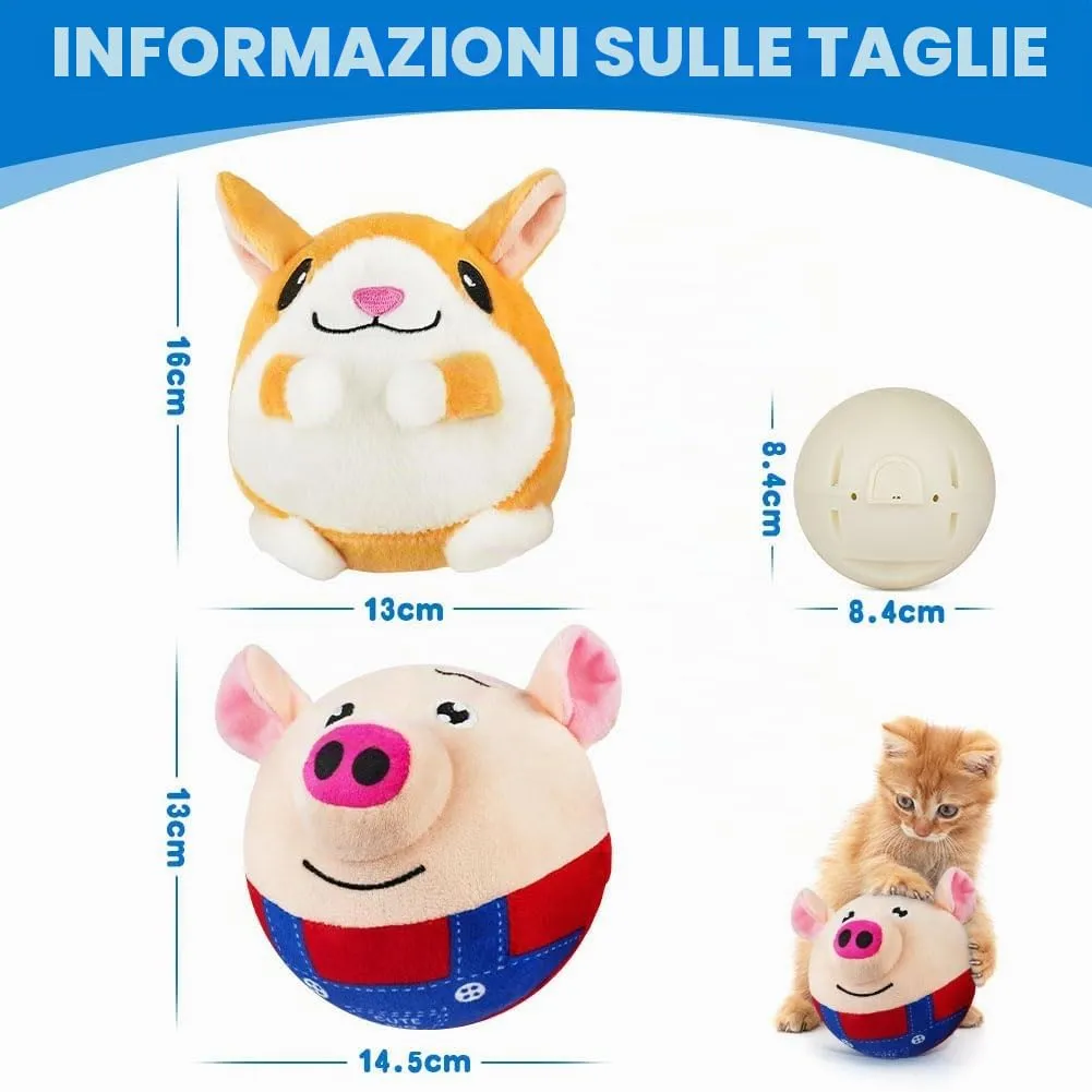 Adiwo Giochi per Cani Interattivi Palla, Giocattolo Che Rimbalza per Animali Domestici, Giocattolo Sonoro con Movimento Autonomo, Lavabile e Ricaricabile per Cani e Gatti - immagine 2