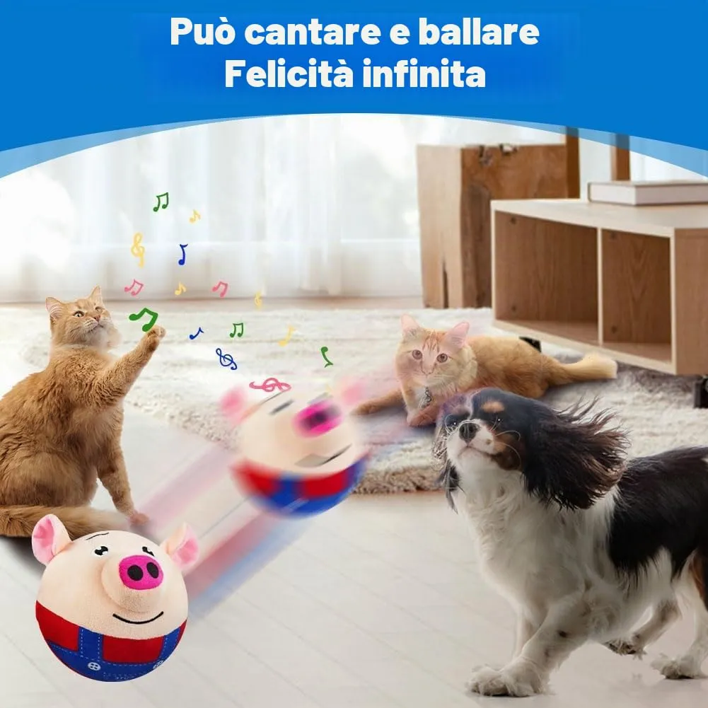 Adiwo Giochi per Cani Interattivi Palla, Giocattolo Che Rimbalza per Animali Domestici, Giocattolo Sonoro con Movimento Autonomo, Lavabile e Ricaricabile per Cani e Gatti - immagine 4