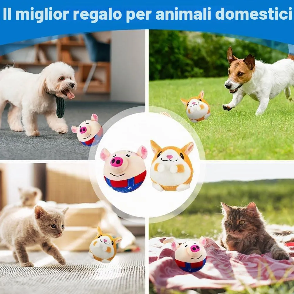 Adiwo Giochi per Cani Interattivi Palla, Giocattolo Che Rimbalza per Animali Domestici, Giocattolo Sonoro con Movimento Autonomo, Lavabile e Ricaricabile per Cani e Gatti - immagine 7