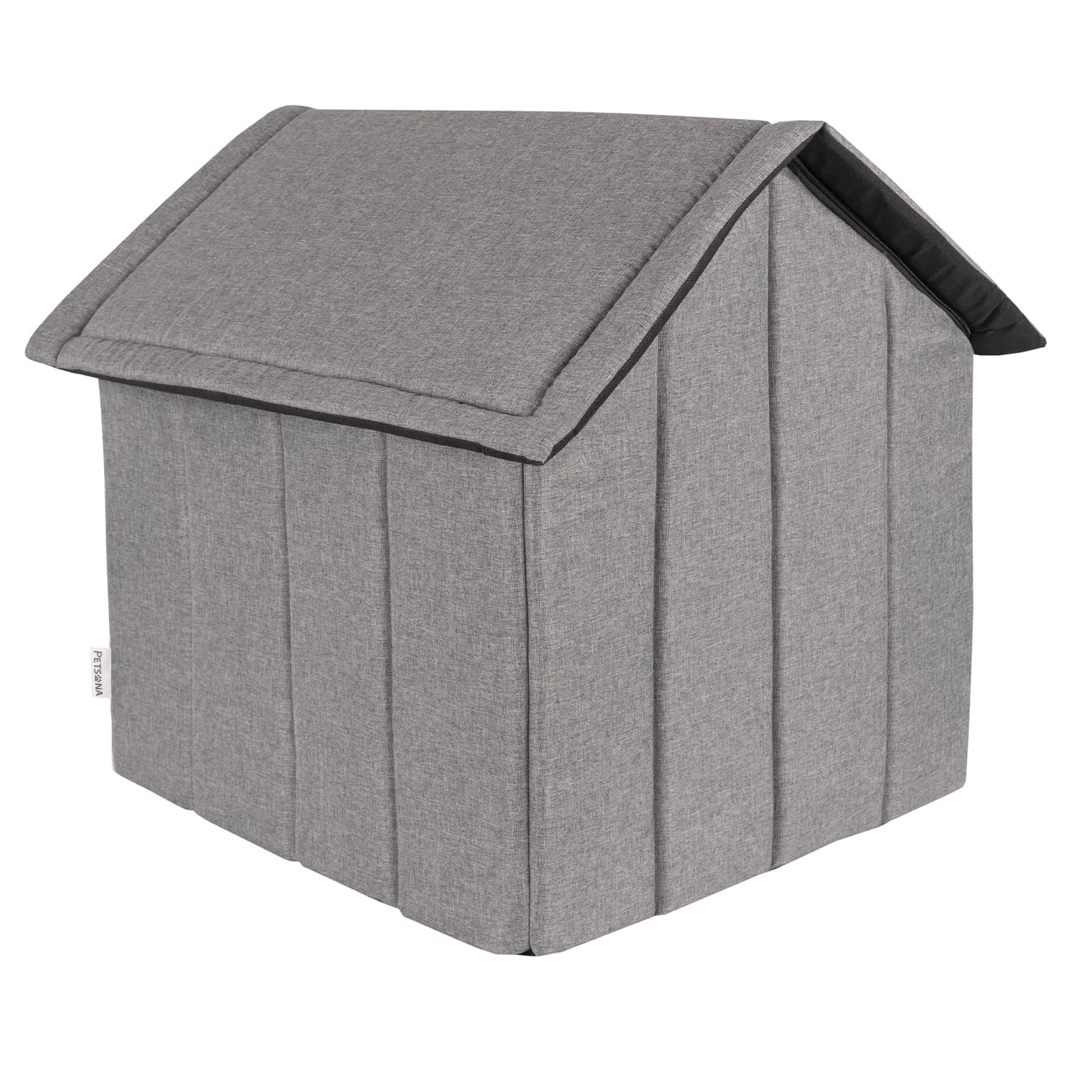 Petsona Grotta Per Cani Pieghevole Casa Per Cani Con Tetto Rimovibile Letto Per Gatti Animali Domestici Cuccia Per Cani Taglia XXL, Grigio - immagine 9