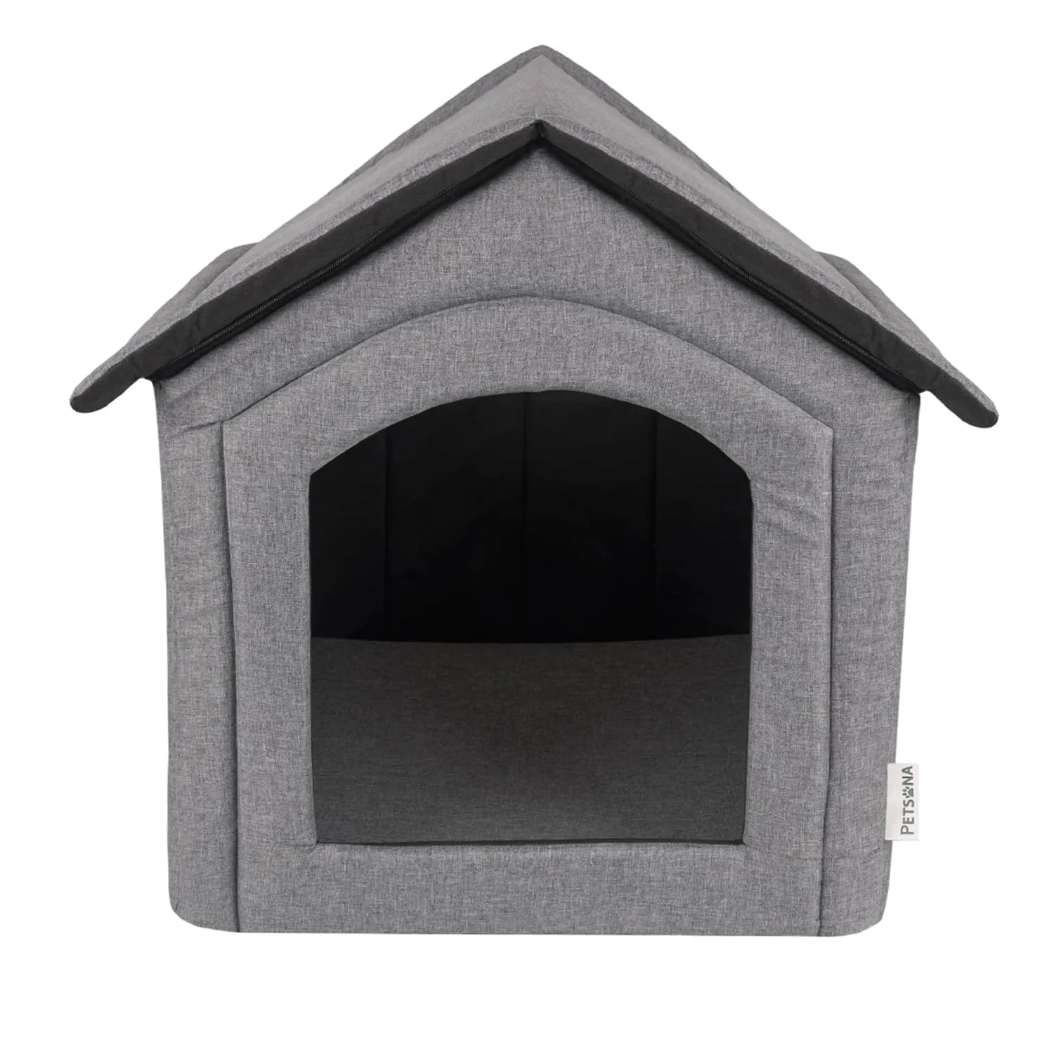 Petsona Grotta Per Cani Pieghevole Casa Per Cani Con Tetto Rimovibile Letto Per Gatti Animali Domestici Cuccia Per Cani Taglia XL, Grigio - immagine 8