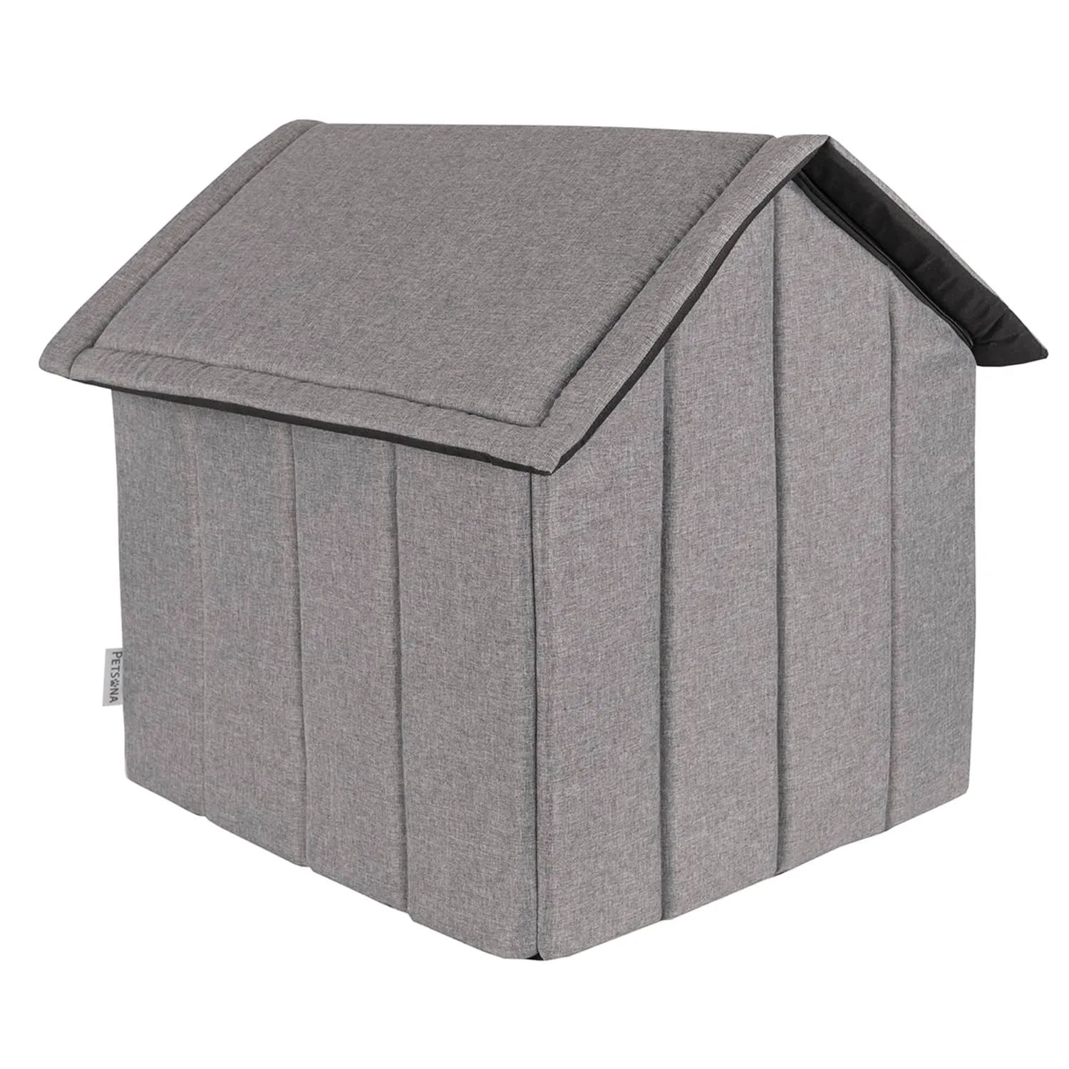 Petsona Grotta Per Cani Pieghevole Casa Per Cani Con Tetto Rimovibile Letto Per Gatti Animali Domestici Cuccia Per Cani Taglia XL, Grigio - immagine 9