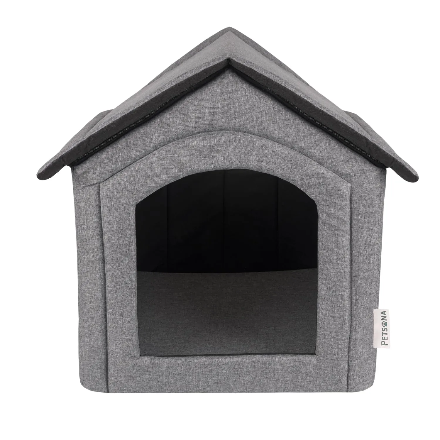 Petsona Grotta Per Cani Pieghevole Casa Per Cani Con Tetto Rimovibile Letto Per Gatti Animali Domestici Cuccia Per Cani Taglia L, Grigio - immagine 8