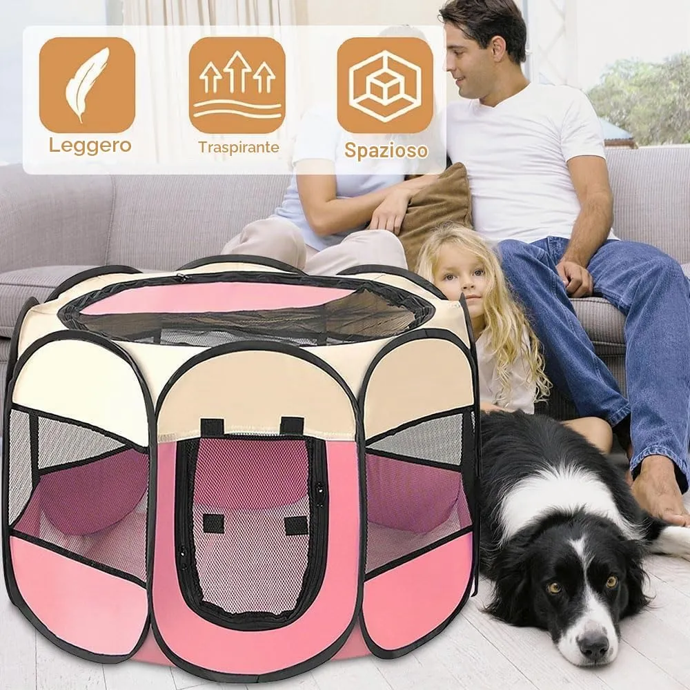 Lighterday Recinzione per cani (marrone, S, 8) - immagine 4