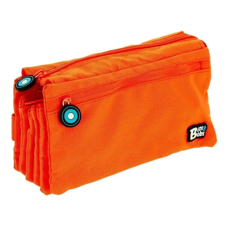 Grafoplás - Estuche Portatodo Cuádruple De Alta Capacidad Para Material Escolar Naranja - immagine 1