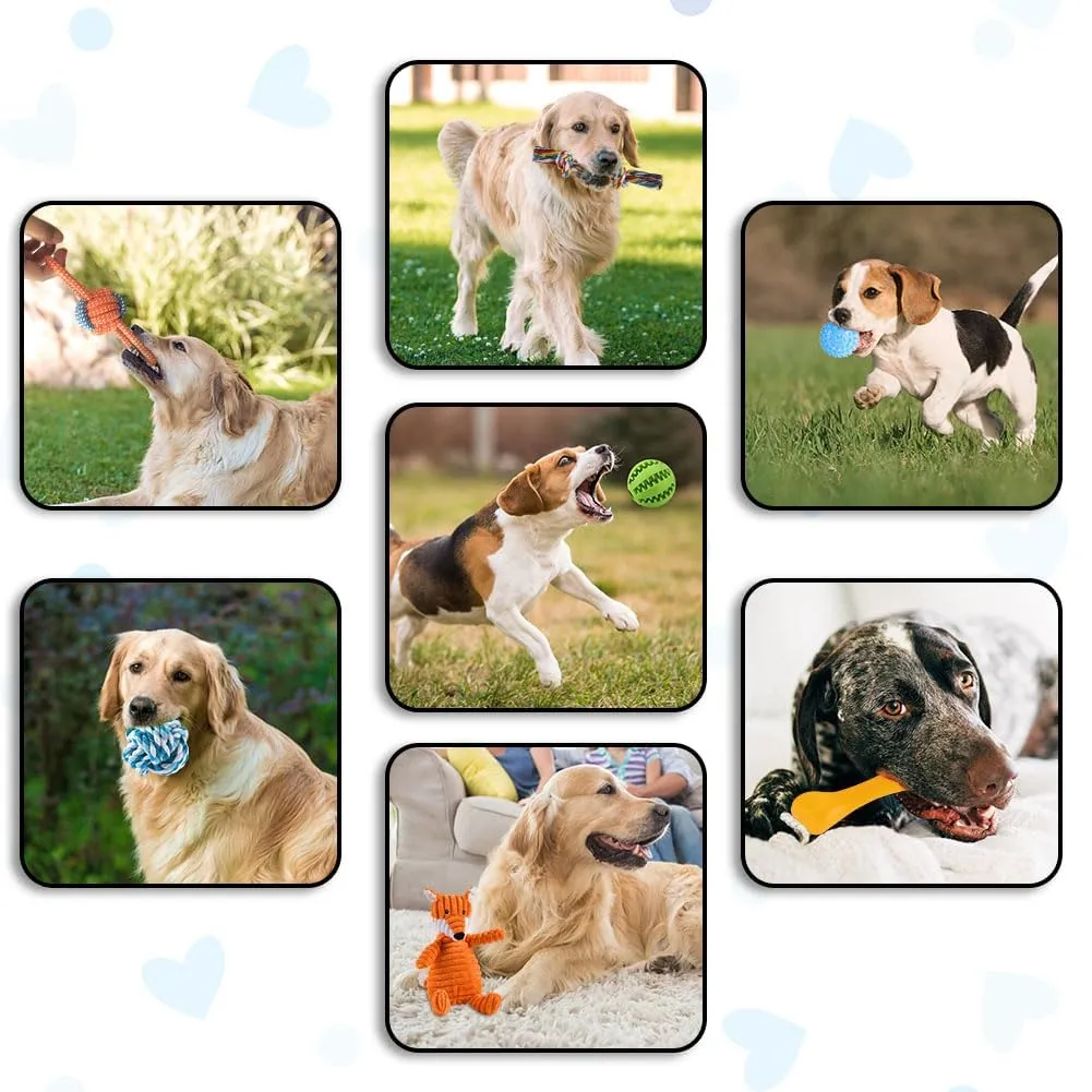 AMFUN Giochi per Cani, Set di 11 Giocattoli da Masticare per Cuccioli, Confezione Giocattoli di Lusso per Dentizione di Cani di Piccola, Cotone Naturale e Non Tossico - immagine 8
