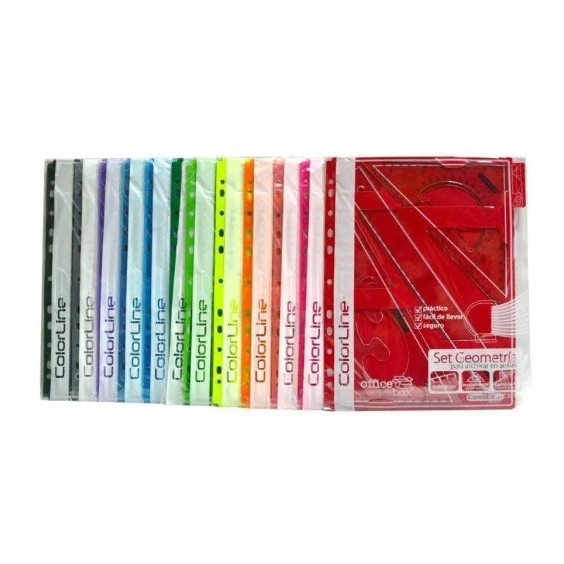 Set Geometria Office Box 4 Pezze Con Custodia Ad Anelli - immagine 1
