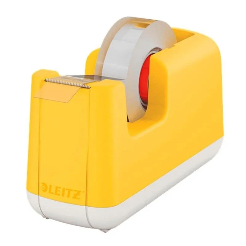 Distributore per nastro adesivo da scrivania Leitz Cosy giallo con rotolo incluso - immagine 1