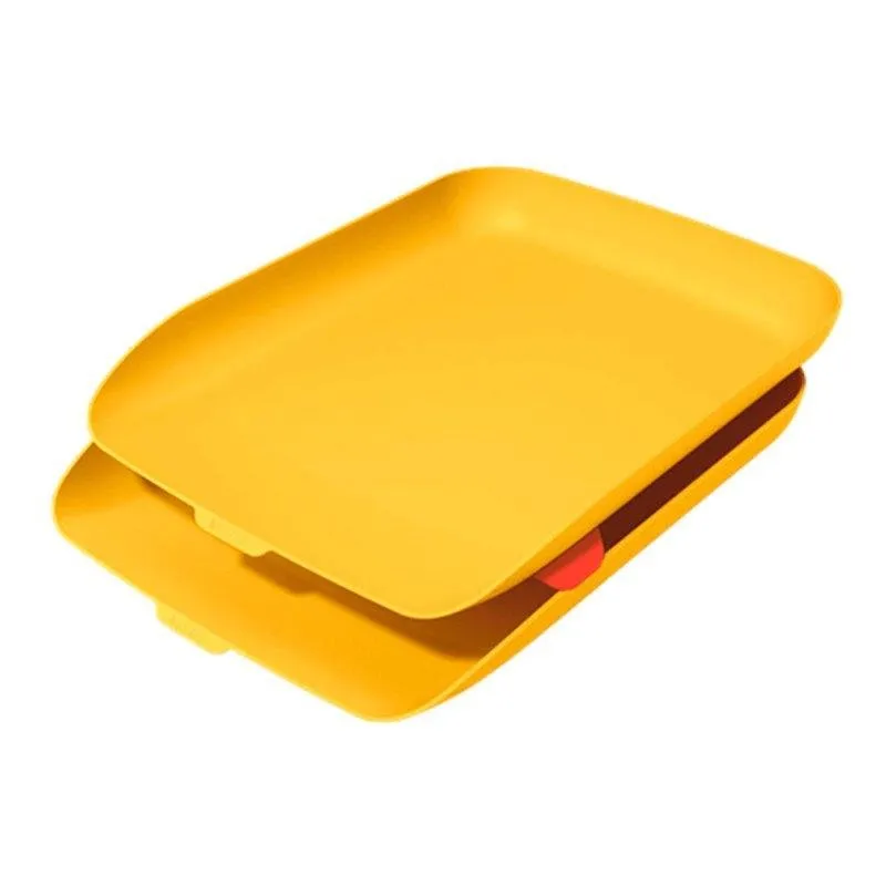 Portadocumenti da scrivania A4 Leitz Cosy - Set di 2 giallo - immagine 1