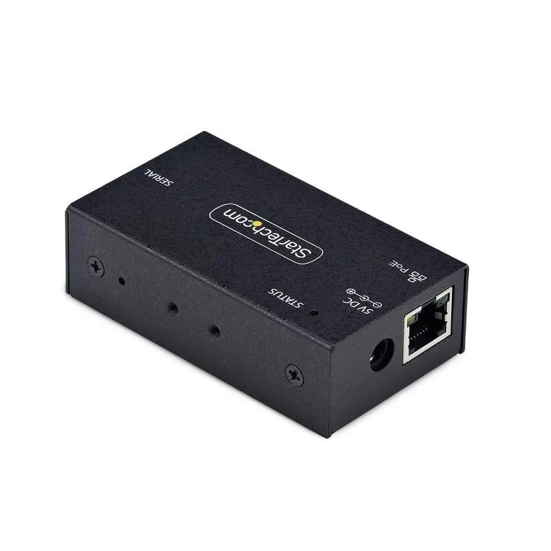 Convertitore Serie a Ethernet StarTech 1 Porta PoE RJ45 LAN a DB9 RS232 - immagine 1