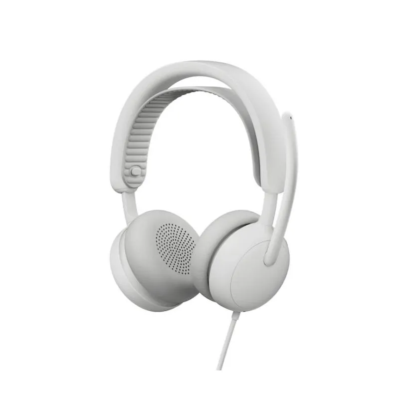 Cuffie Logitech Zone Wired 2 con cavo USB-C, cancellazione attiva rumore, bianche - immagine 1