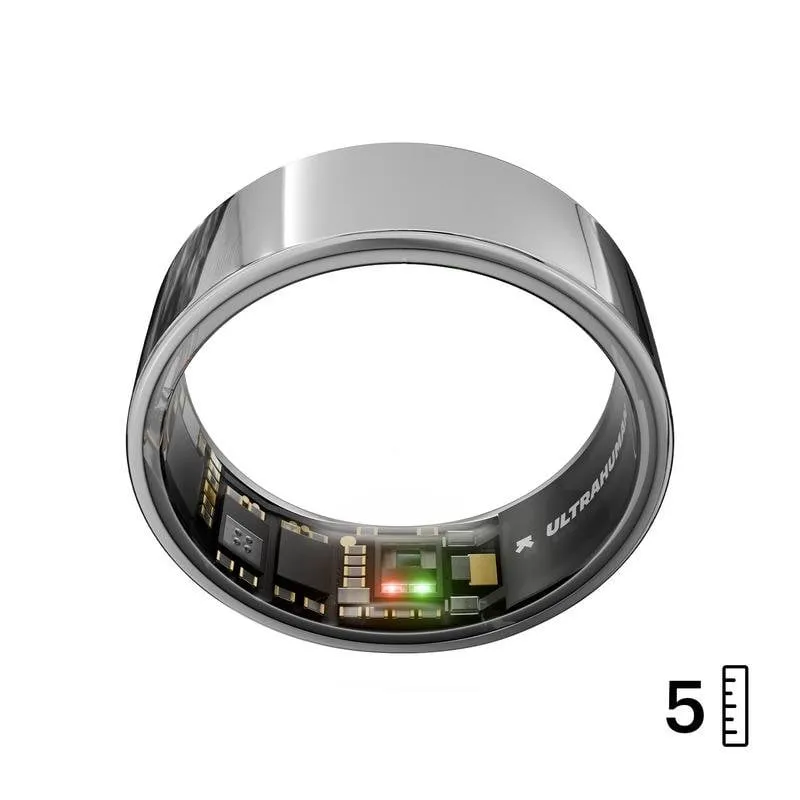 Anello intelligente Ultrahuman Ring AIR Bluetooth 5.0 IPX7 Autonomia 6 giorni Android iOS Argento - immagine 1