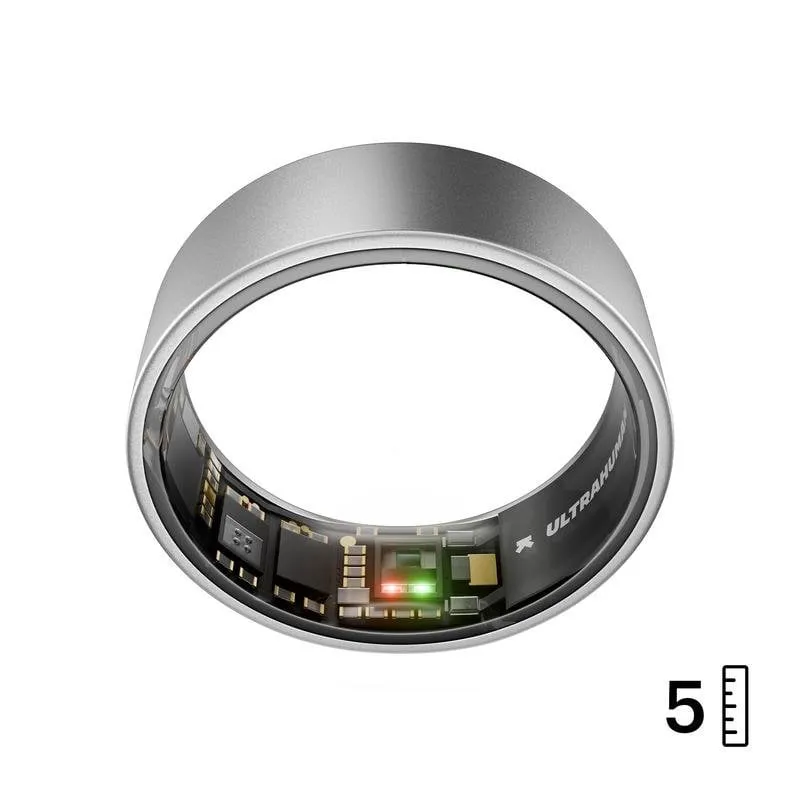 Anello intelligente Ultrahuman Ring AIR Taglia 5 IPX7 Bluetooth 5.0 Autonomia 6 giorni Android Titanio Monitoraggio avanzato - immagine 1