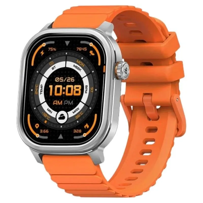 Kospet Pulse Bluetooth 45mm AMOLED Argento Cinturino Arancione IP68 SpO2 Pulsossimetro SOS - immagine 1