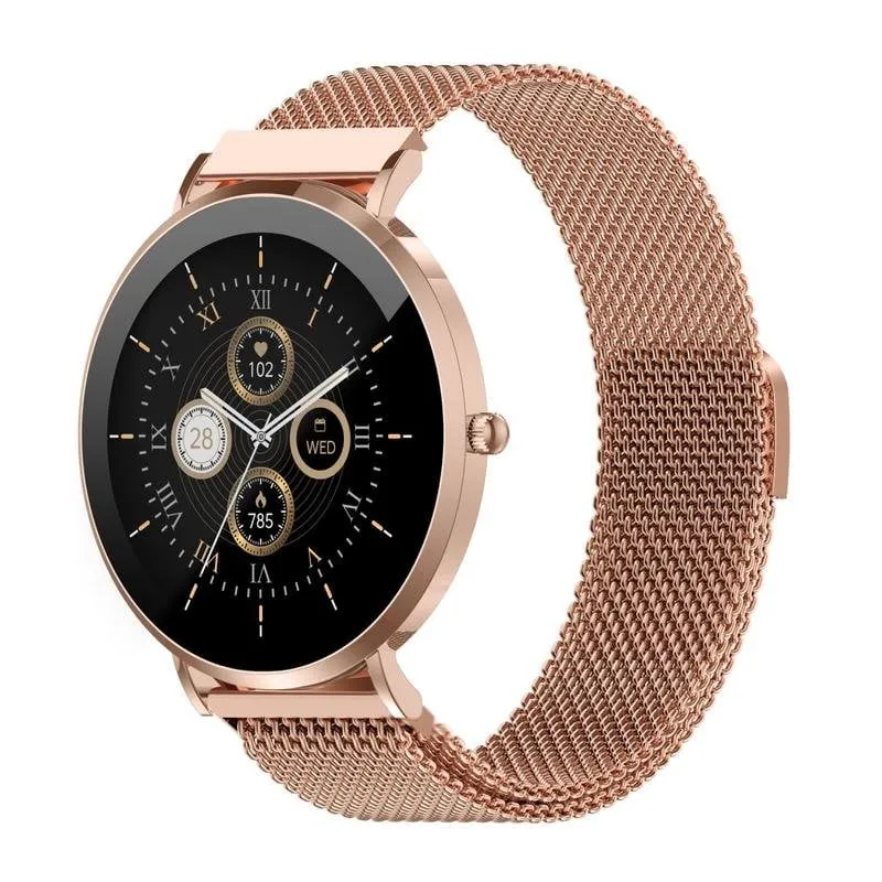 Denver SWC-394RG Bluetooth 43mm AMOLED Oro Rosa IP68 Pulsometro SpO2 Tensimetro - immagine 1