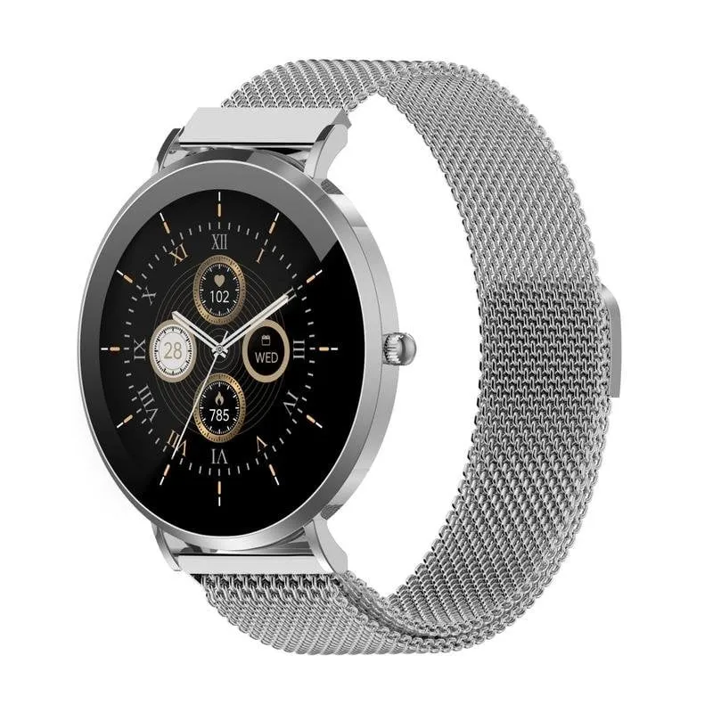 Denver SWC-394S Bluetooth 43mm AMOLED Argento IP68 SpO2 Pulsometro Tensiómetro - immagine 1