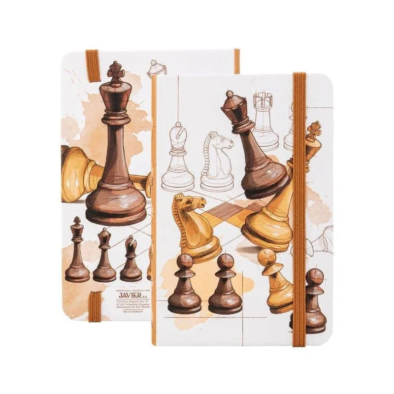 Quaderno di appunti A6 Javier Ajedrez con copertine rigide e segnalibro - immagine 1