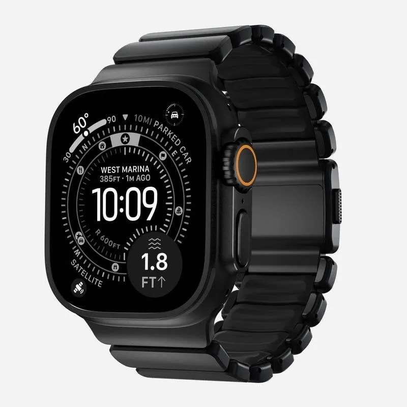 Cinturino Nomad Stratos Band per Apple Watch Ultra 1-11 e SE, Titanio Nero - immagine 1