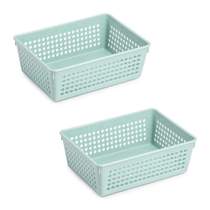 Organizzatore Plastic Forte - Set 2 Scomparti Multiuso Verde - immagine 1