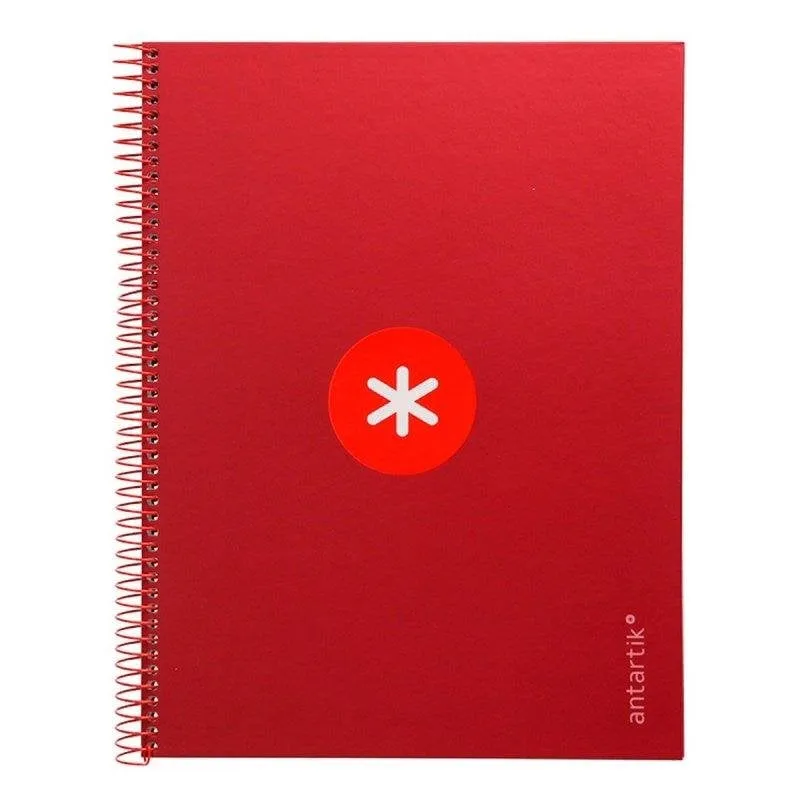 Quaderno Antartik A4 Spirale Copertina Rigida 1 Banda Colore Lampone - immagine 1