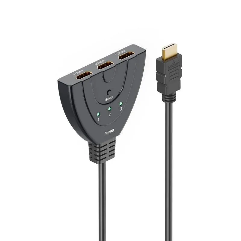Commutatore HDMI Hama 00205101 3x1 4K@60Hz 0,55m - immagine 1