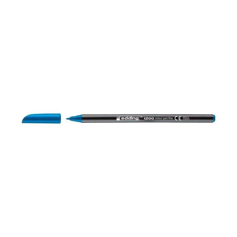 Pennarello a Fibra Edding 1200 Punta Tonda 0.5 mm Blu Chiaro - immagine 1