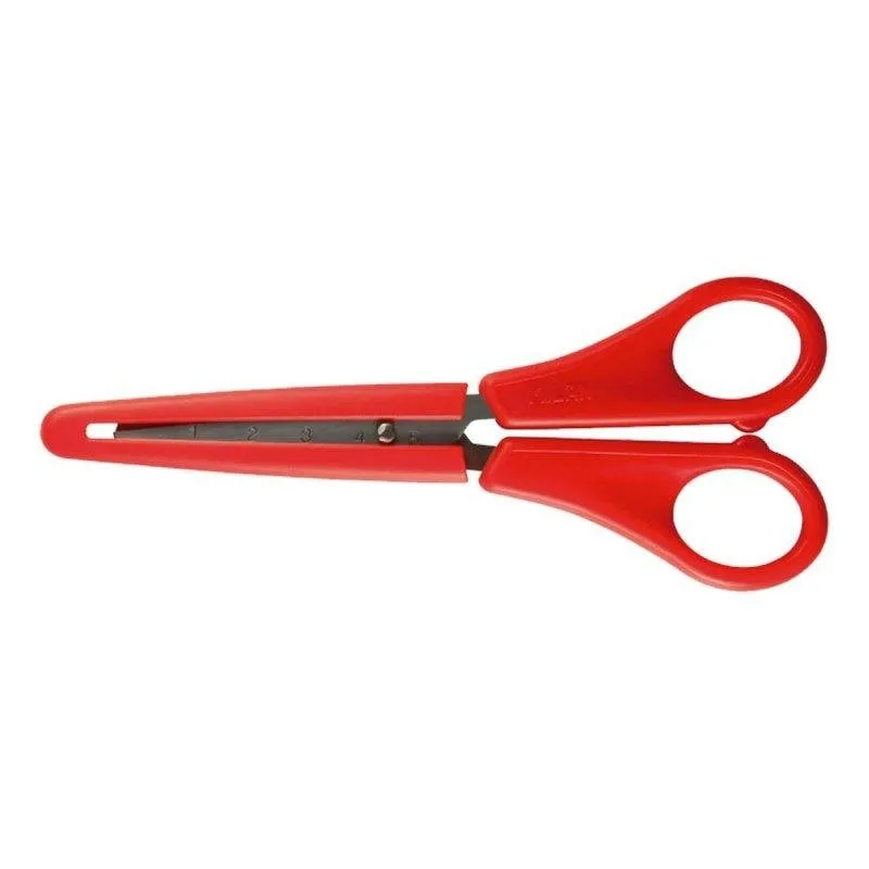 Forbici Scolari Milan 14.7 cm Punta Tonda con Custodia Rossa - immagine 1