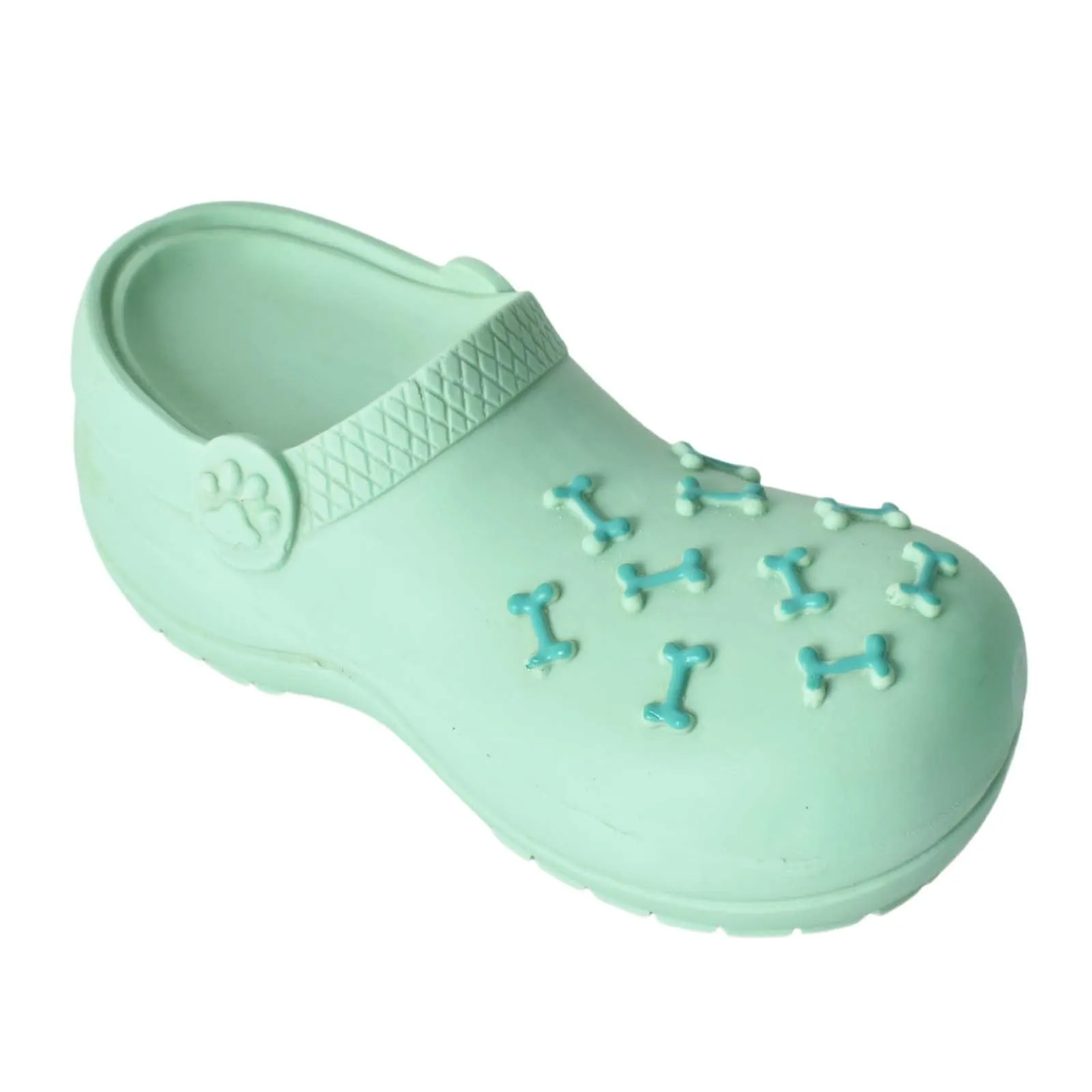 DEARBAG Giocattoli da Masticare per Cani a Forma di Pantofola, Gomma Naturale Resistente, Squeak Interattivi Gioco per Cane per Piccola, Media, Grande Taglia Masticatori Aggressivi (Verde) - immagine 2