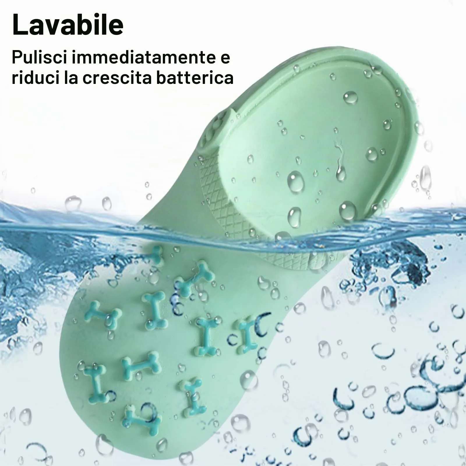DEARBAG Giocattoli da Masticare per Cani a Forma di Pantofola, Gomma Naturale Resistente, Squeak Interattivi Gioco per Cane per Piccola, Media, Grande Taglia Masticatori Aggressivi (Verde) - immagine 6