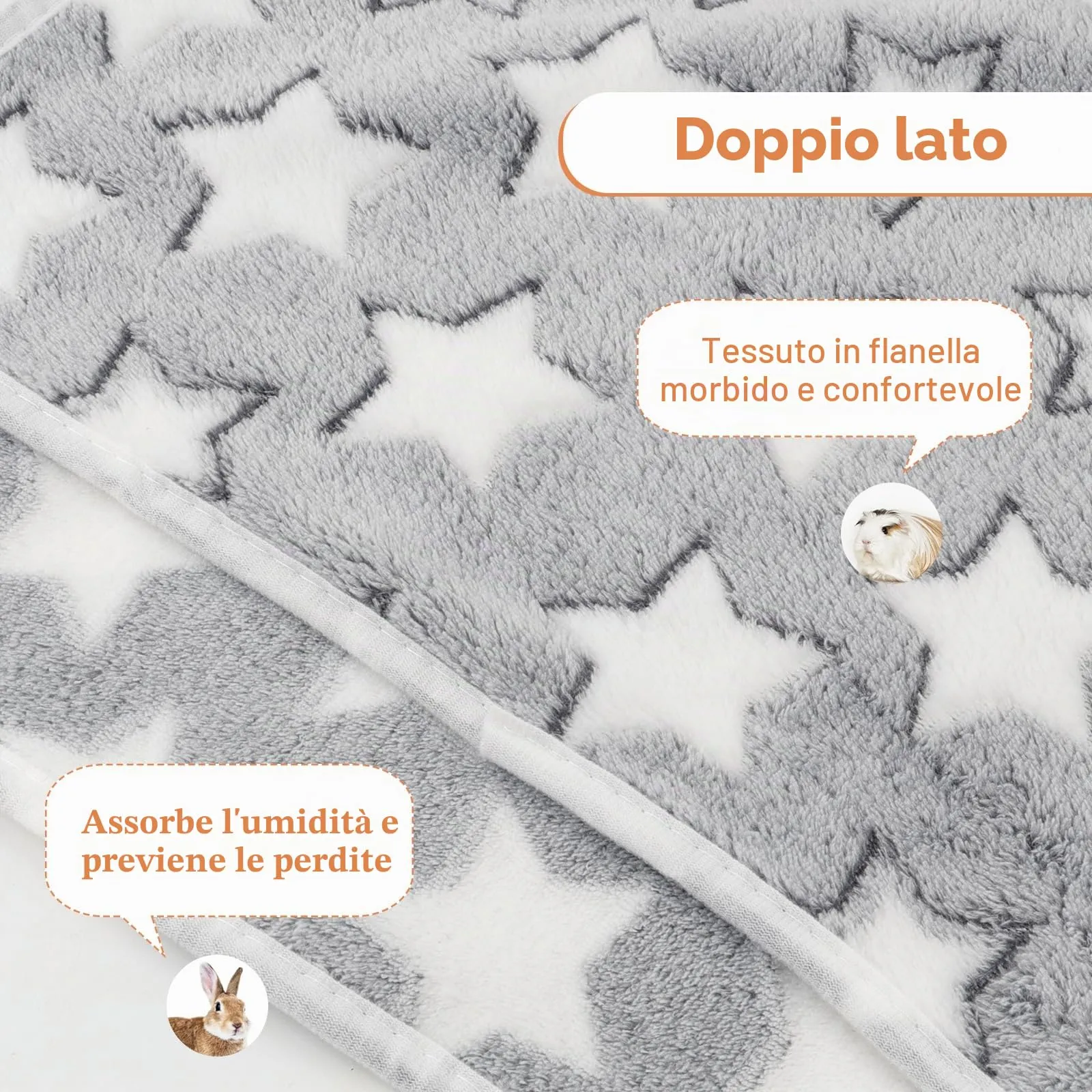 UCFBWO 3 Tappetini Assorbenti per Gabbie per Porcellini D'India Coperte - immagine 4