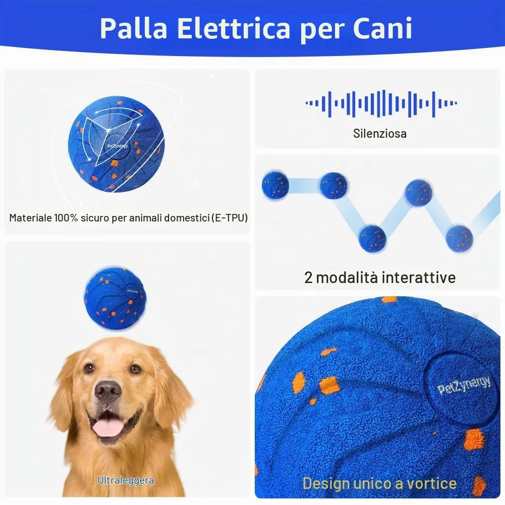 HOTUT Palla per Cani Interattiva,Pallina Ricaricabile USB Che Si Muove da Sola,Wicked Ball Air Self Moving Dog Ball per Cani di Taglia Grande Media e Piccola - immagine 4