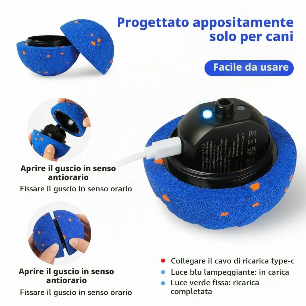 HOTUT Palla per Cani Interattiva,Pallina Ricaricabile USB Che Si Muove da Sola,Wicked Ball Air Self Moving Dog Ball per Cani di Taglia Grande Media e Piccola - immagine 6