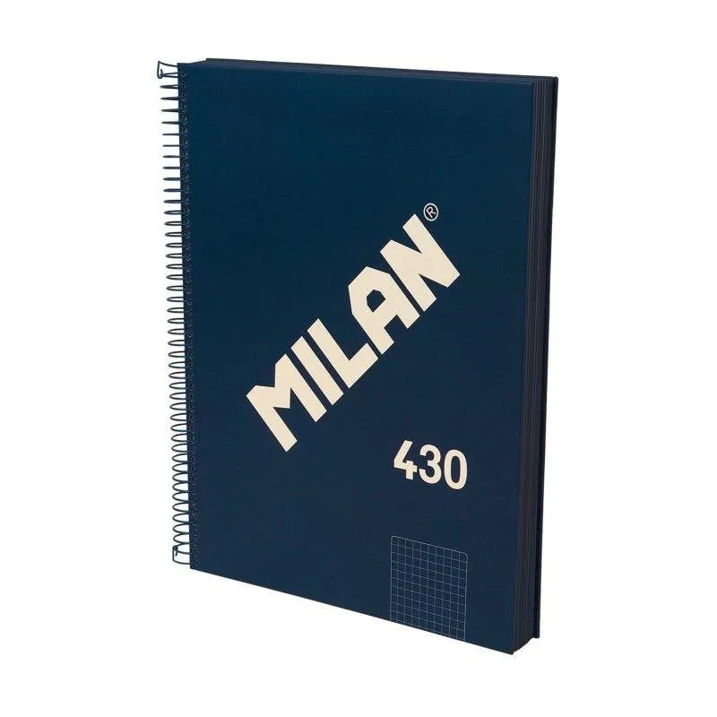 Quaderno A4 Milan 430 Copertina Rigida Spirale Carta Quadrettata 120 Fogli - immagine 1