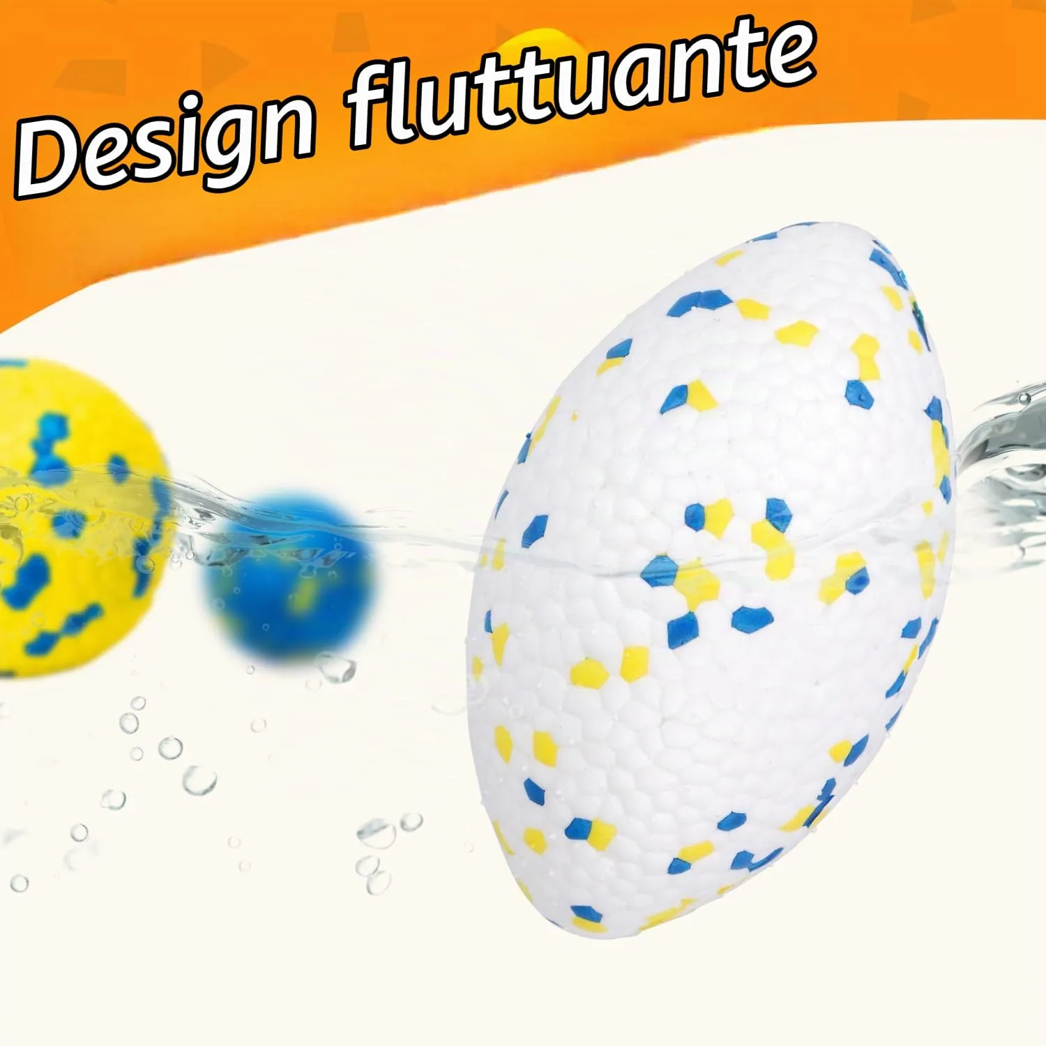Nobleza Palla per Cani Indistruttibili, 3 Pezzi Alto Rimbalzo Palline Cane, Giochi per Cani di Piccola Media Grande Taglia (2 Palline, 1 Rugby) - immagine 3
