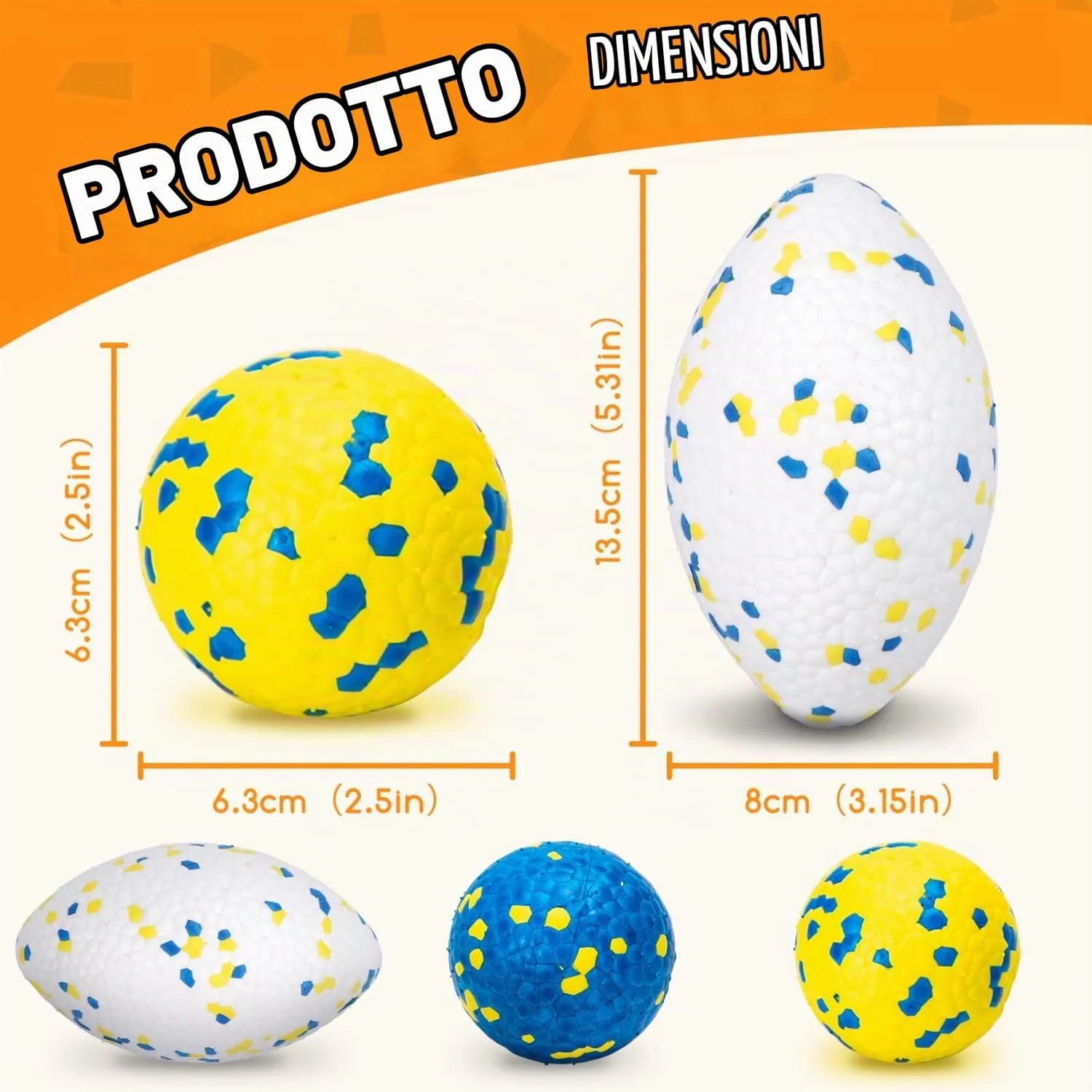 Nobleza Palla per Cani Indistruttibili, 3 Pezzi Alto Rimbalzo Palline Cane, Giochi per Cani di Piccola Media Grande Taglia (2 Palline, 1 Rugby) - immagine 4