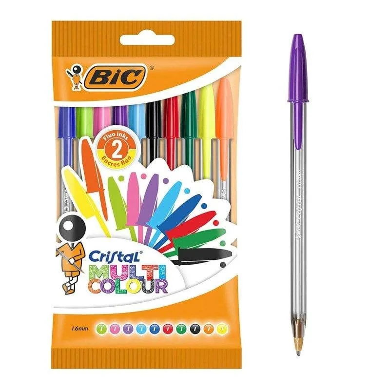 Bic Cristal - Pack di 10 penne a sfera colori - immagine 1