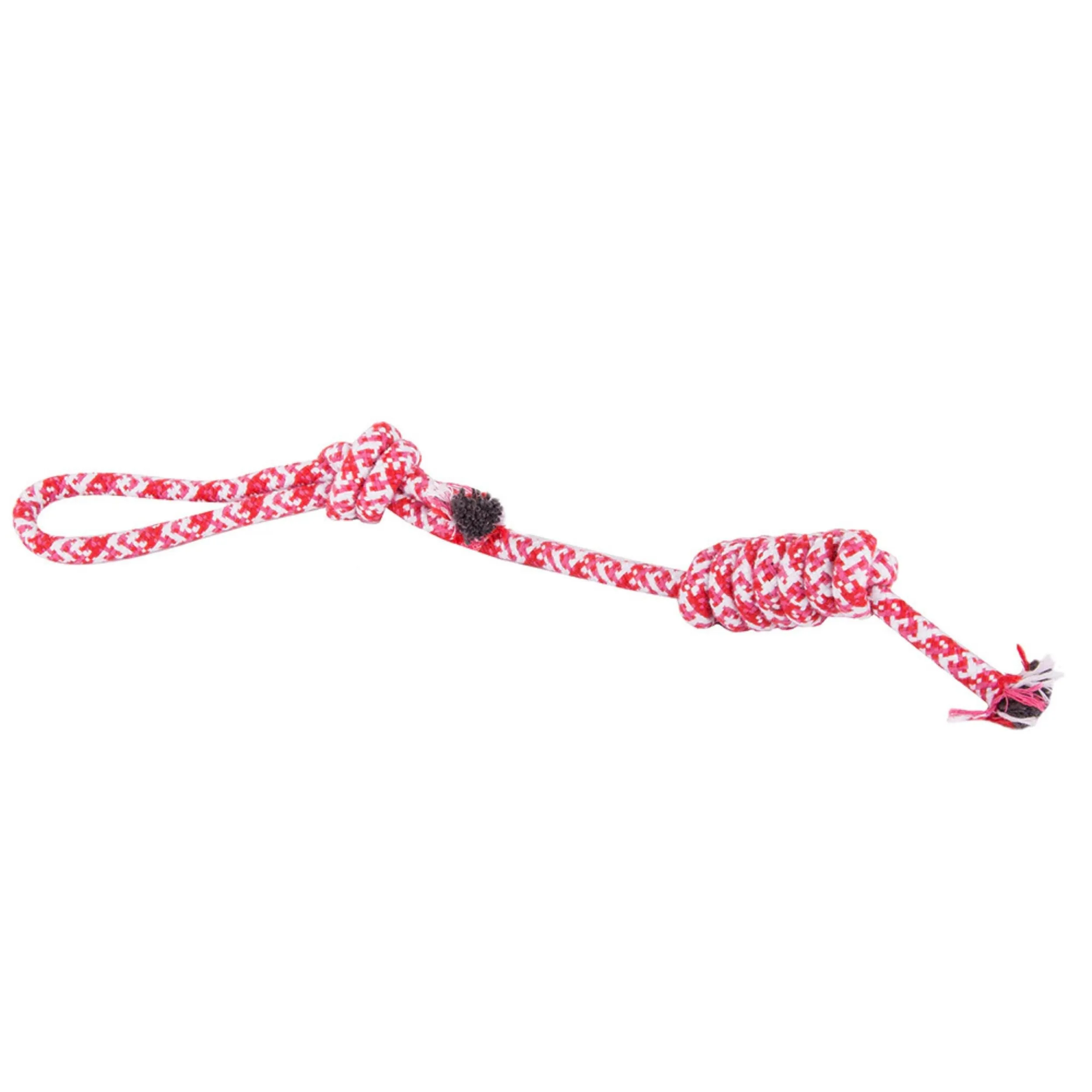 PARENCE – Giocattolo con corda intrecciata per cani – 40 cm – Ultra resistente a giochi di lancio, lancio e morso – Manico da 10 cm – Colori casuali (blu o rosso) - immagine 8