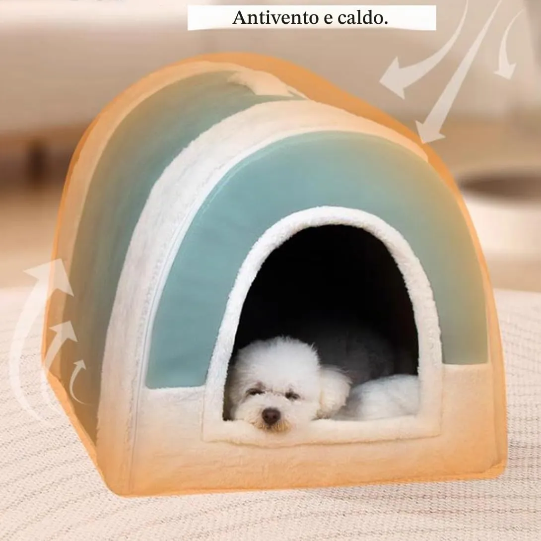 Grande cuccia per cani 2 in 1, calda, per interni, XL, XXL, per interni, con manico, anti-ansia, per cani, gatti, lussuosa, calmante, antiscivolo, marrone scuro (65 x 53 x 50 cm) - immagine 3
