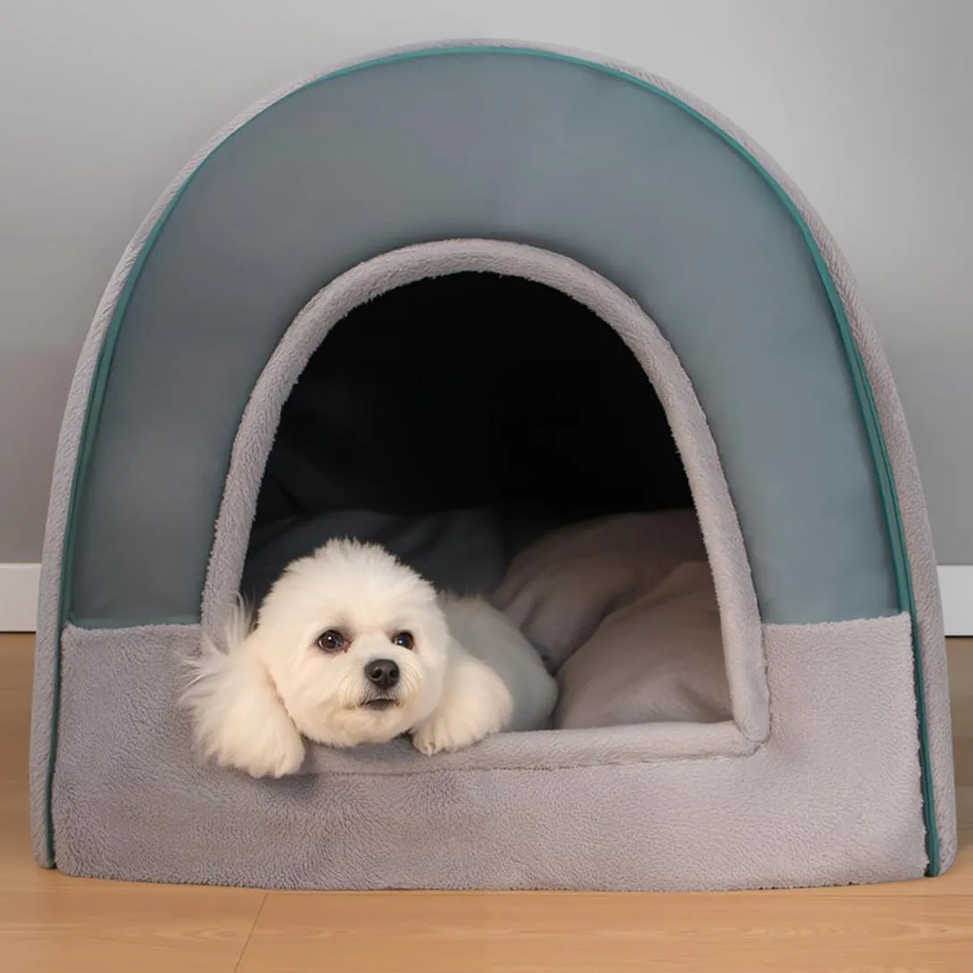 Grande cuccia per cani 2 in 1, calda cuccia per cani e gatti, da interni, XL XXL, cuccia per interni con manico, anti ansia, cuccia per cani e gatti, lussuosa cuccia calmante per cani, cuccia - immagine 8