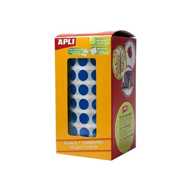 Gomets Autoadesivi Circulari Apli 10.5mm Blu - immagine 1