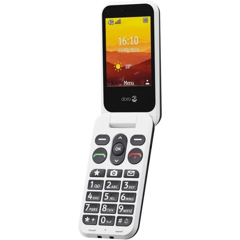 Telefono pieghevole Doro Leva L31 4G 2.8" Nero Bianco - immagine 1