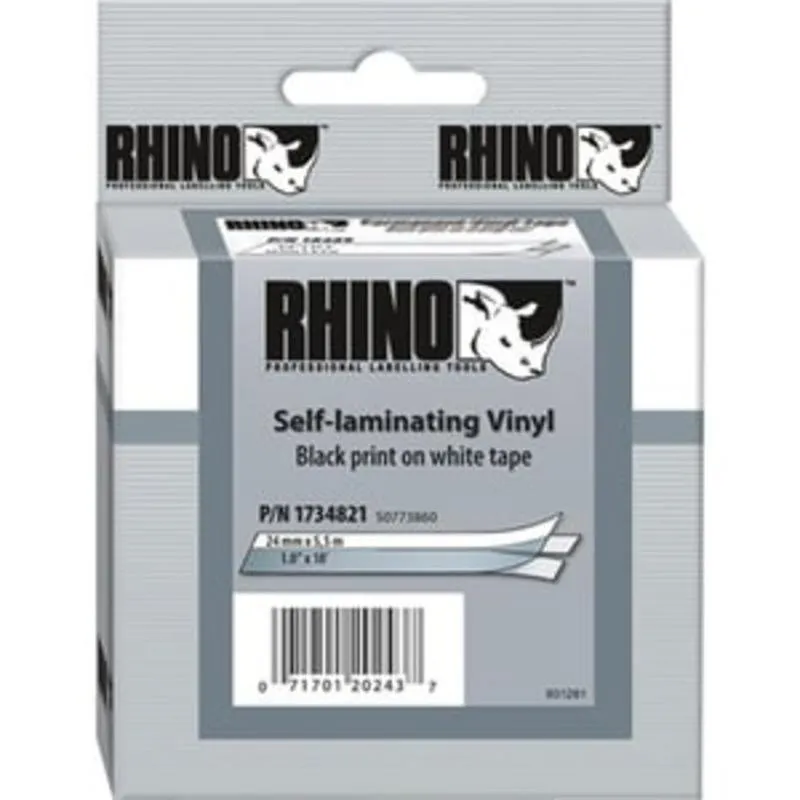 Etichetta per Cavi Dymo 25,4 mm Vinile Bianco 1 Rotolo - immagine 1