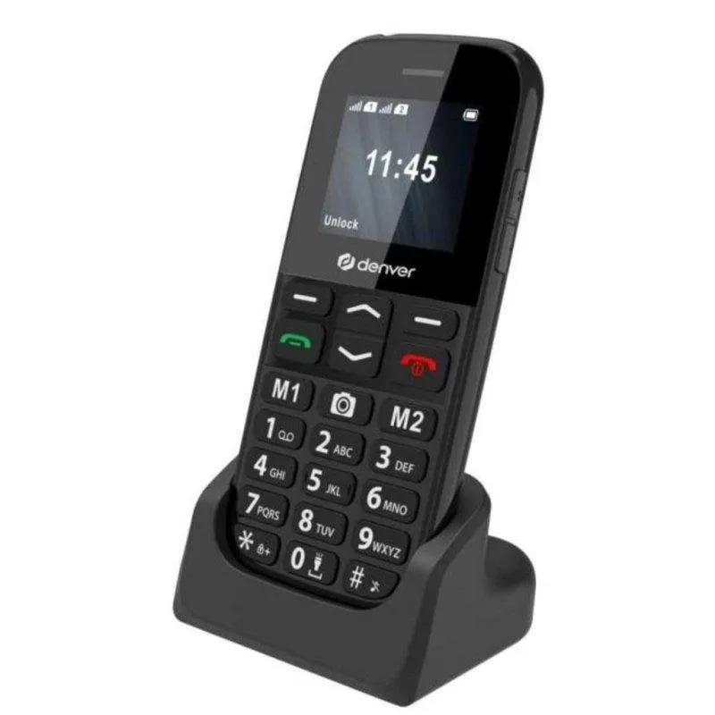 Telefono Denver BAS-18800L 4G Dual SIM 1.77" Nero - immagine 1